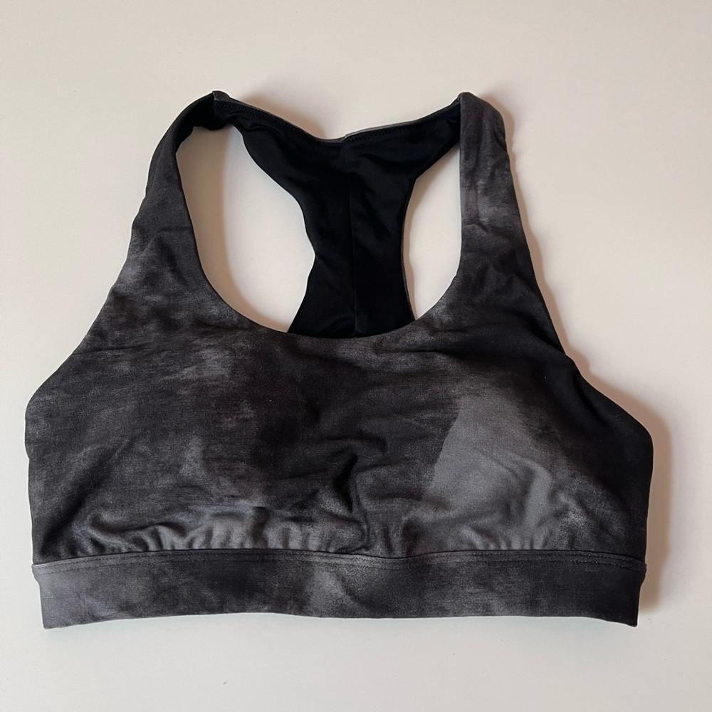 gray sports bra